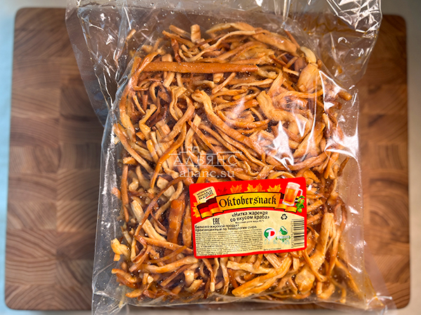 Нитка ЖАРЕНАЯ "Краб" Oktobtersnak 1 кг (сырный продукт) в Старом Осколе