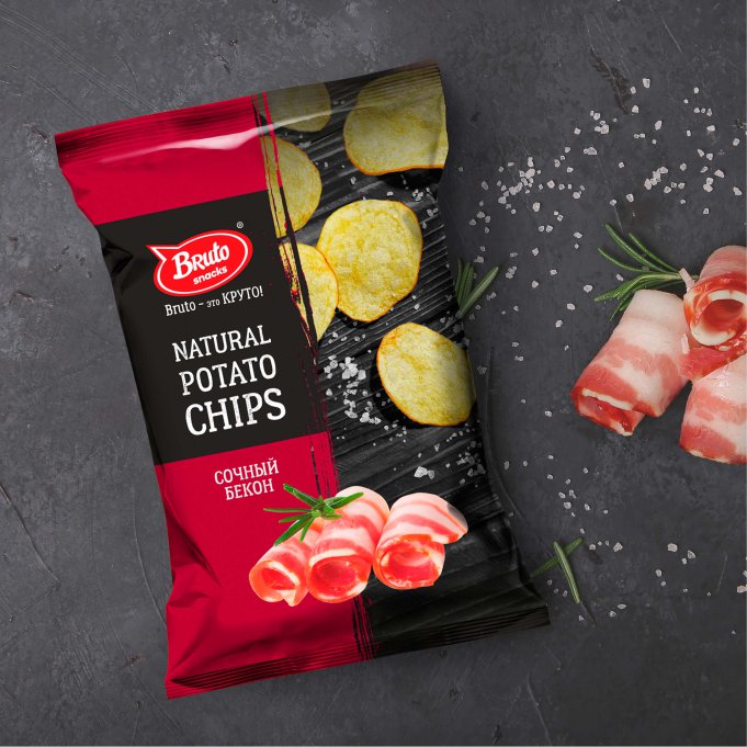 Картофель «Бруто» со вкусом бекона 130 гр. в Старом Осколе